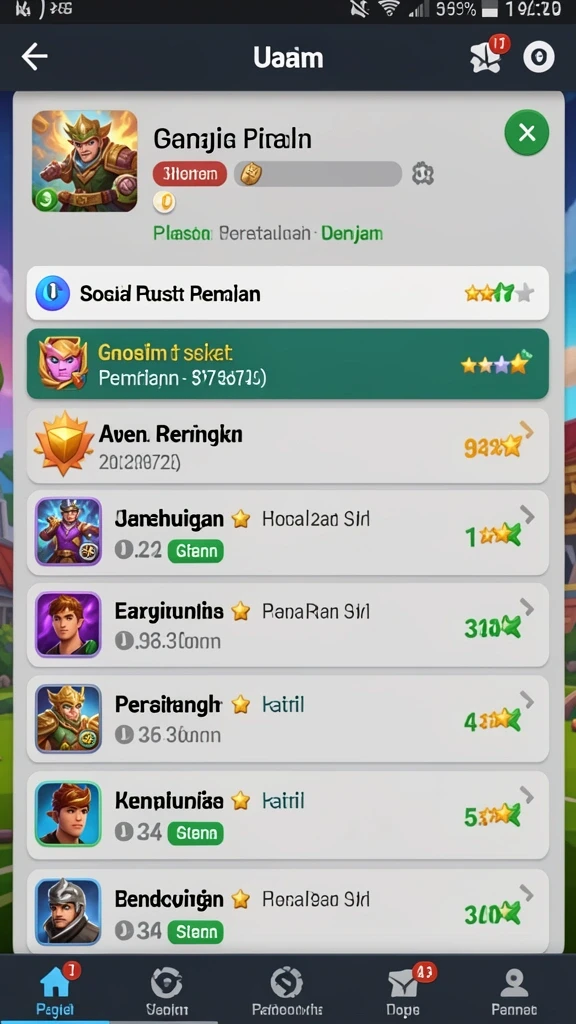 Karakter dengan desain unik dan menarik.