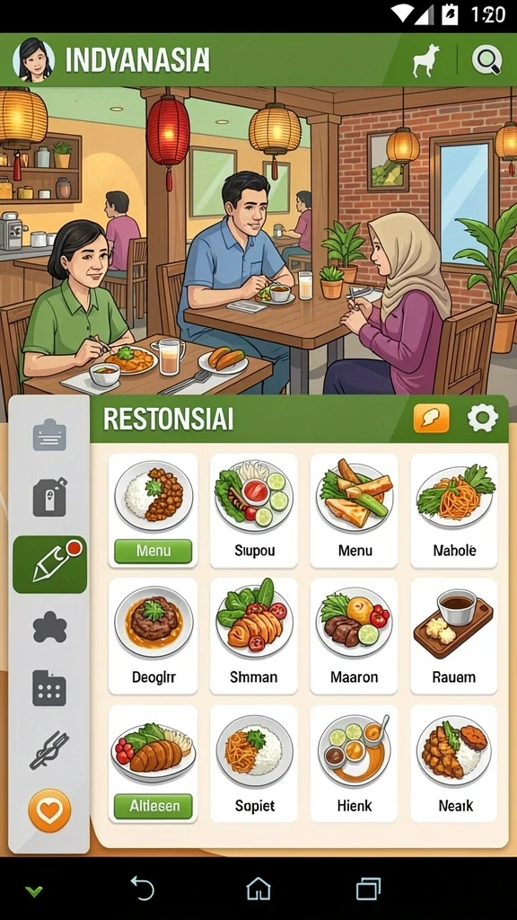 Screenshot menunjukkan antarmuka utama DEWI5000 yang menarik.