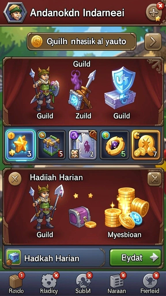 Tampilan mesin slot dengan tema klasik.