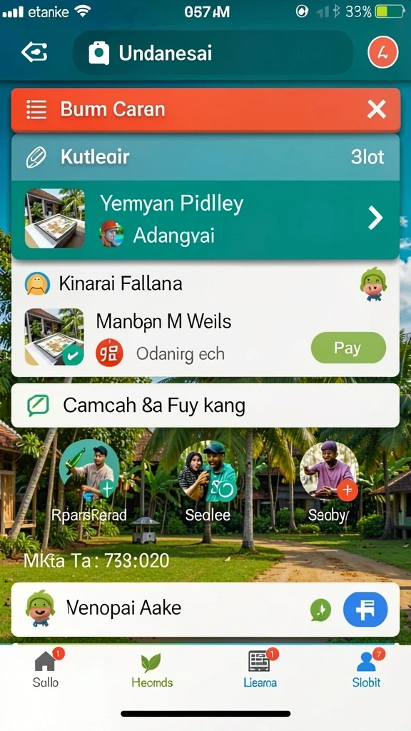 Antarmuka yang user-friendly memudahkan navigasi dalam permainan.