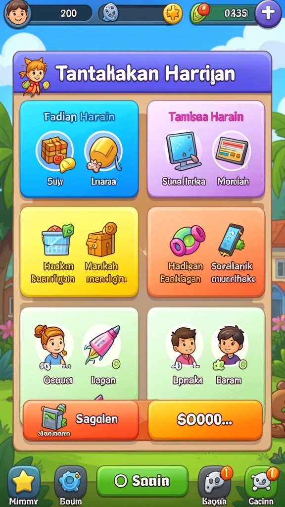 Tantangan menarik yang membuat pemain ketagihan.