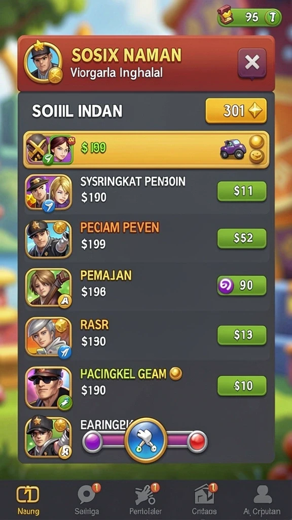 Beragam mode permainan yang tersedia.