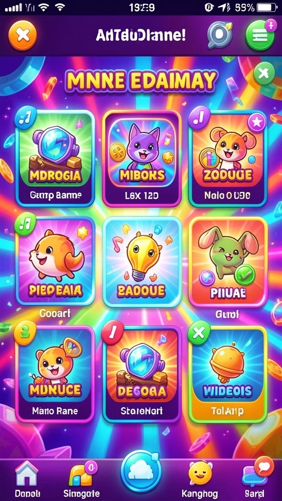 Tangkapan layar menampilkan karakter lucu dalam aksi.