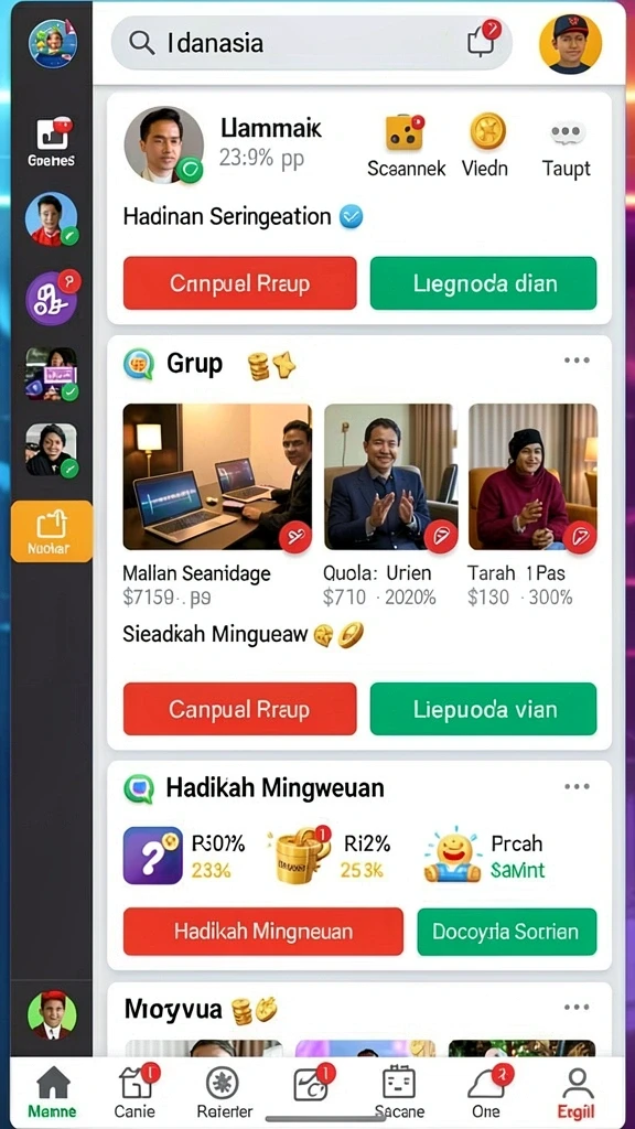 Berbagai pilihan permainan yang menyenangkan untuk dimainkan.