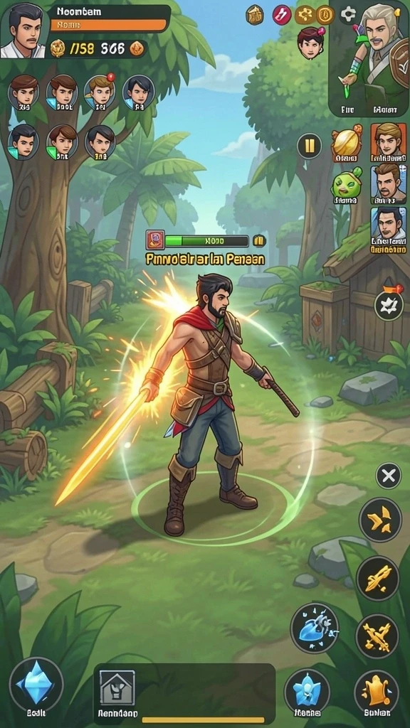 Screenshot menampilkan level yang penuh warna dan menarik.