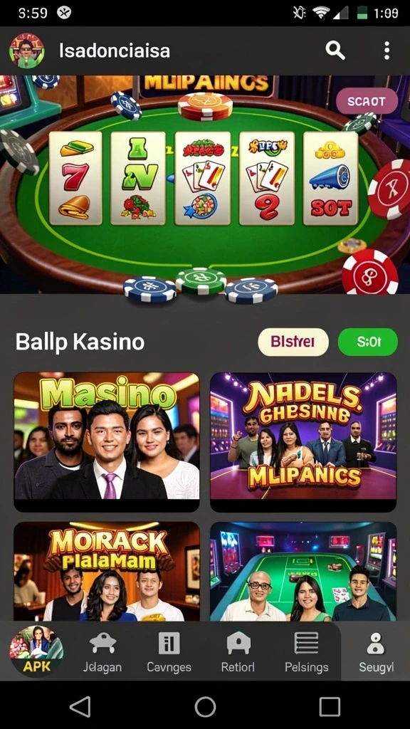 Tampilan grafis yang memukau di permainan slot.