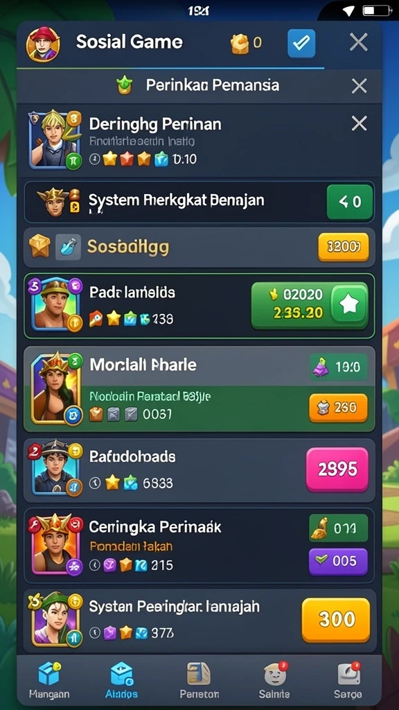 Tampilan awal permainan yang menarik dan penuh warna.